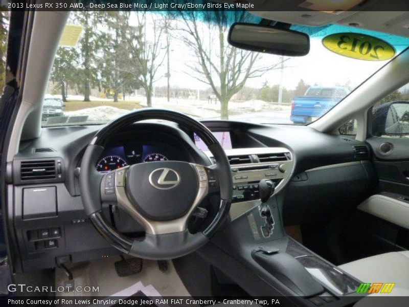 Deep Sea Blue Mica / Light Gray/Ebony Birds Eye Maple 2013 Lexus RX 350 AWD