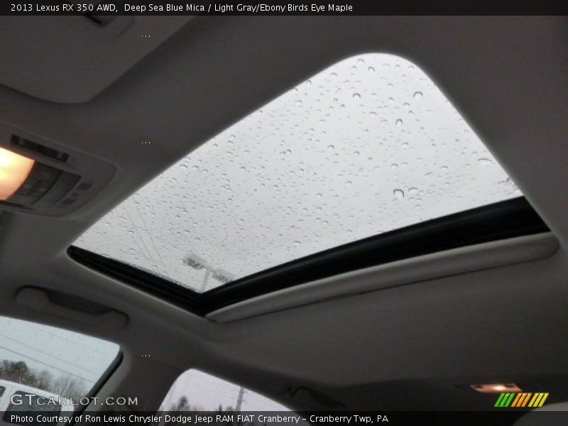 Deep Sea Blue Mica / Light Gray/Ebony Birds Eye Maple 2013 Lexus RX 350 AWD