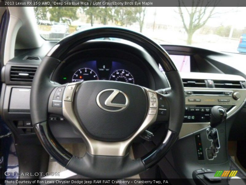 Deep Sea Blue Mica / Light Gray/Ebony Birds Eye Maple 2013 Lexus RX 350 AWD