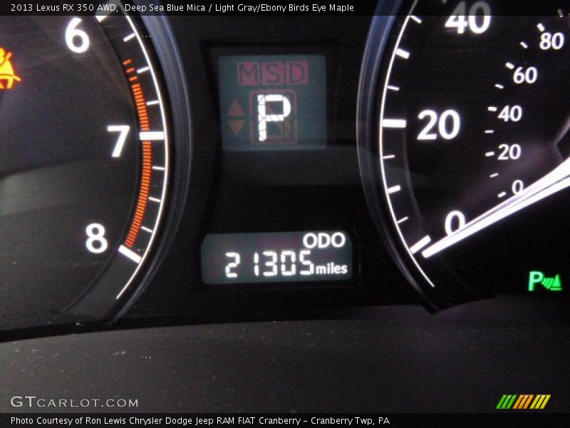 Deep Sea Blue Mica / Light Gray/Ebony Birds Eye Maple 2013 Lexus RX 350 AWD