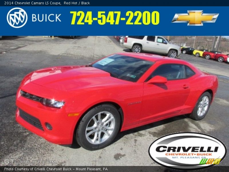 Red Hot / Black 2014 Chevrolet Camaro LS Coupe
