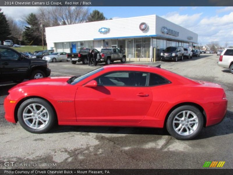 Red Hot / Black 2014 Chevrolet Camaro LS Coupe