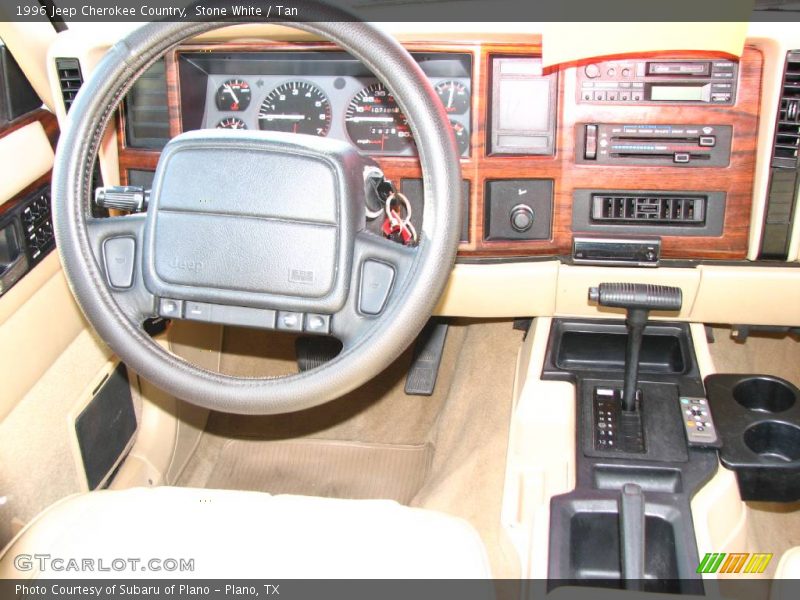 Stone White / Tan 1996 Jeep Cherokee Country