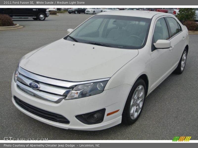 White Suede / Medium Light Stone 2011 Ford Fusion SE