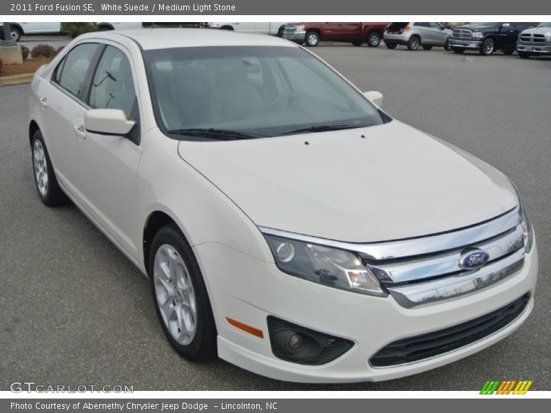 White Suede / Medium Light Stone 2011 Ford Fusion SE