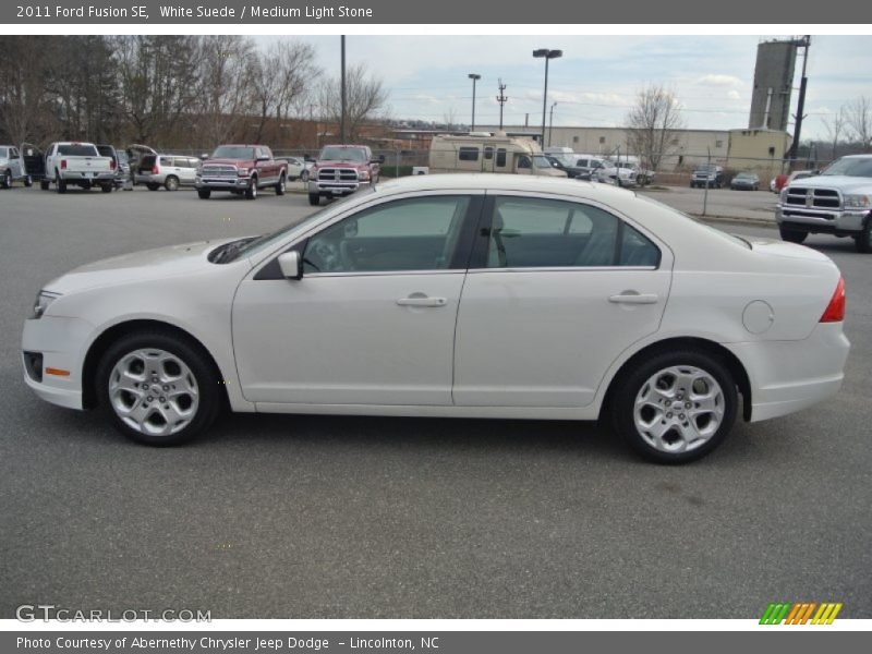 White Suede / Medium Light Stone 2011 Ford Fusion SE