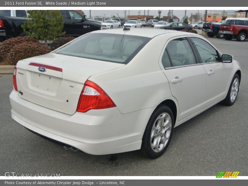 White Suede / Medium Light Stone 2011 Ford Fusion SE