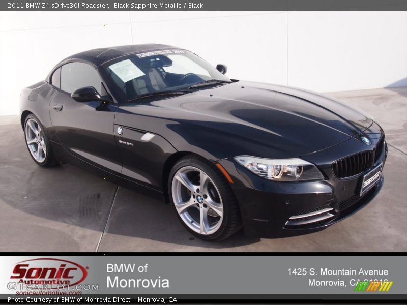 Black Sapphire Metallic / Black 2011 BMW Z4 sDrive30i Roadster