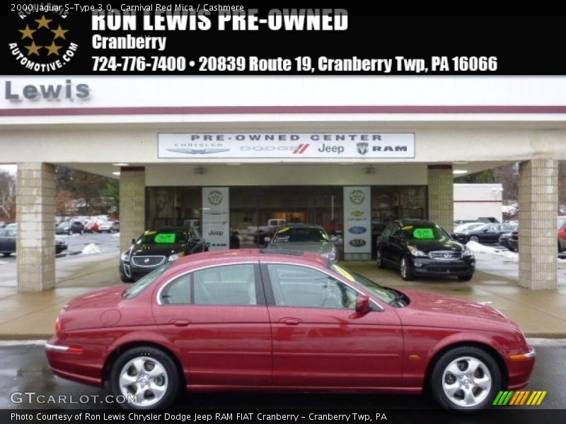Carnival Red Mica / Cashmere 2000 Jaguar S-Type 3.0