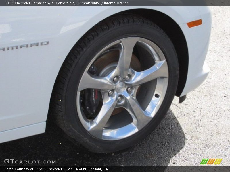 Summit White / Inferno Orange 2014 Chevrolet Camaro SS/RS Convertible