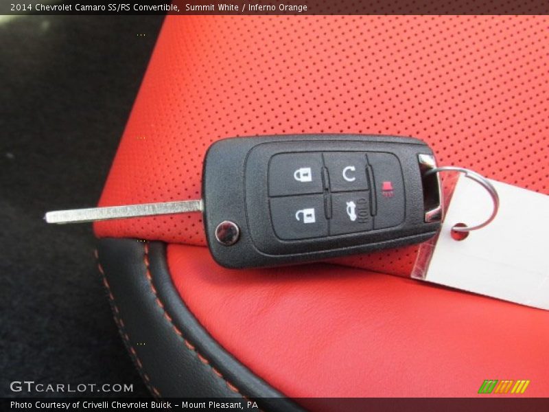 Keys of 2014 Camaro SS/RS Convertible