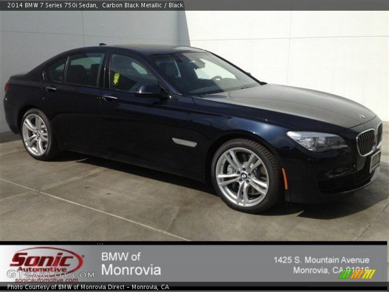 Carbon Black Metallic / Black 2014 BMW 7 Series 750i Sedan