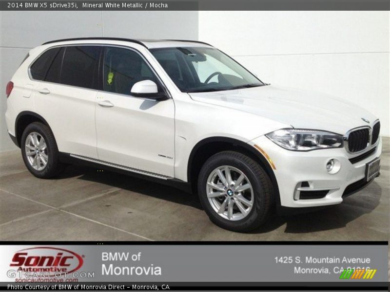 Mineral White Metallic / Mocha 2014 BMW X5 sDrive35i