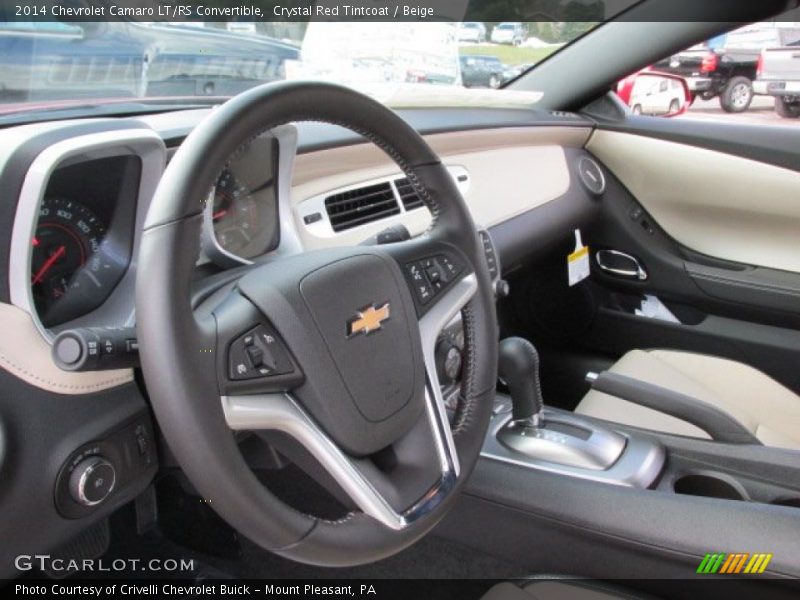 Crystal Red Tintcoat / Beige 2014 Chevrolet Camaro LT/RS Convertible