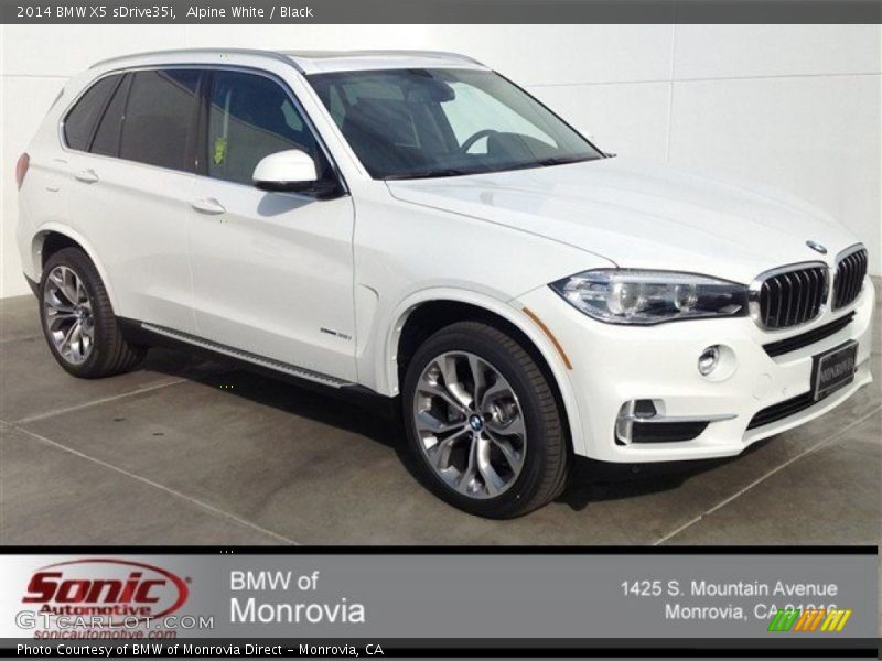 Alpine White / Black 2014 BMW X5 sDrive35i