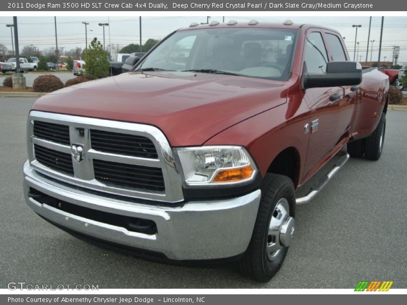 Deep Cherry Red Crystal Pearl / Dark Slate Gray/Medium Graystone 2011 Dodge Ram 3500 HD SLT Crew Cab 4x4 Dually