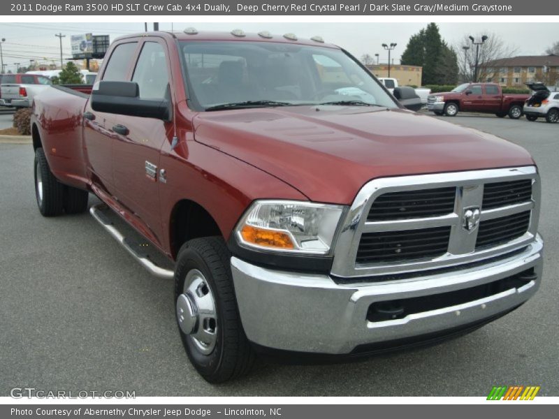 Deep Cherry Red Crystal Pearl / Dark Slate Gray/Medium Graystone 2011 Dodge Ram 3500 HD SLT Crew Cab 4x4 Dually