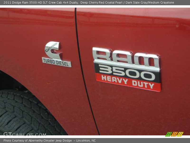 Deep Cherry Red Crystal Pearl / Dark Slate Gray/Medium Graystone 2011 Dodge Ram 3500 HD SLT Crew Cab 4x4 Dually