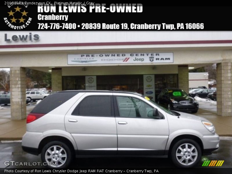Platinum Metallic / Gray 2006 Buick Rendezvous CX