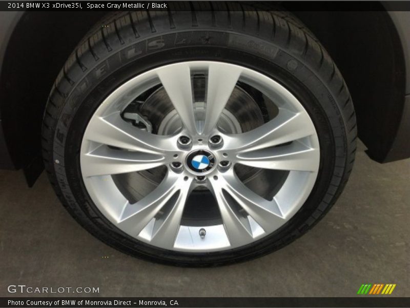 Space Gray Metallic / Black 2014 BMW X3 xDrive35i