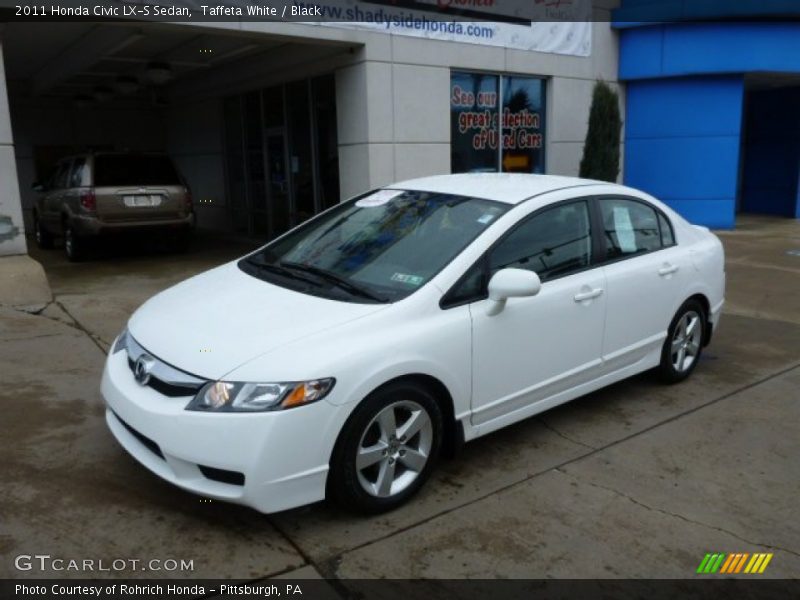 Taffeta White / Black 2011 Honda Civic LX-S Sedan