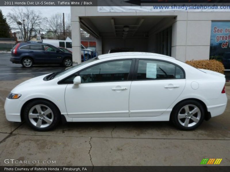 Taffeta White / Black 2011 Honda Civic LX-S Sedan