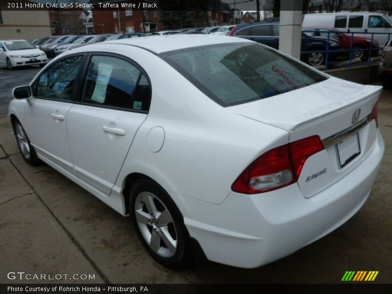 Taffeta White / Black 2011 Honda Civic LX-S Sedan