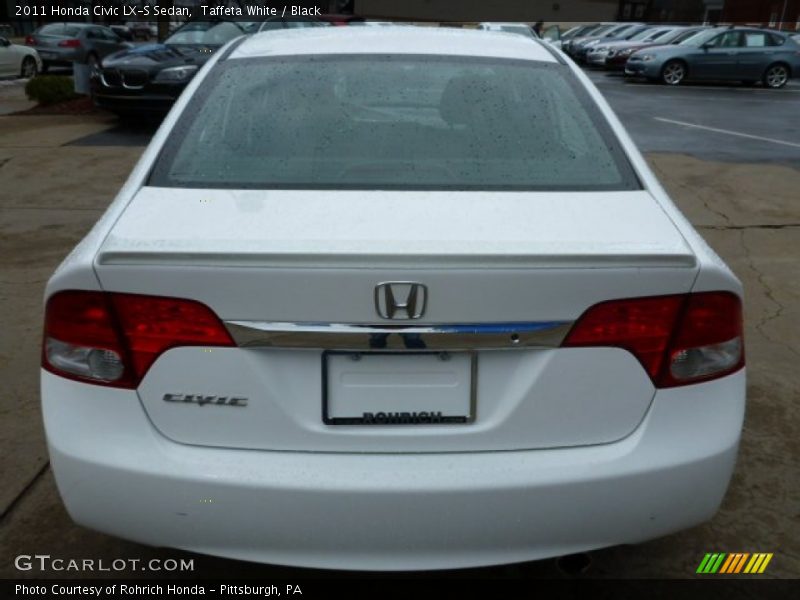 Taffeta White / Black 2011 Honda Civic LX-S Sedan