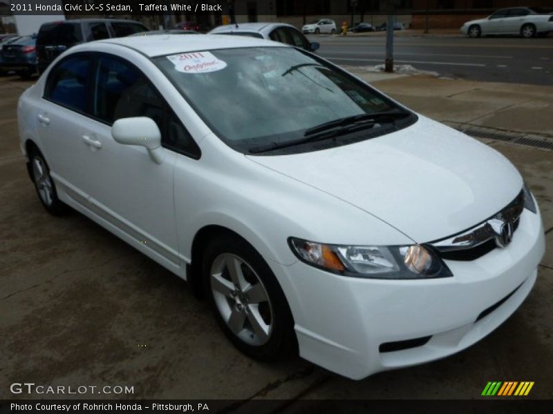 Taffeta White / Black 2011 Honda Civic LX-S Sedan