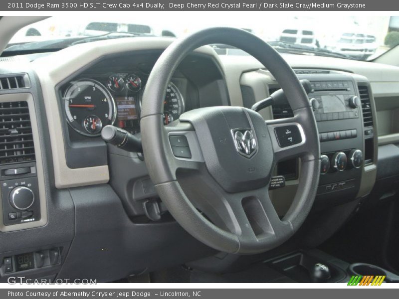 Deep Cherry Red Crystal Pearl / Dark Slate Gray/Medium Graystone 2011 Dodge Ram 3500 HD SLT Crew Cab 4x4 Dually