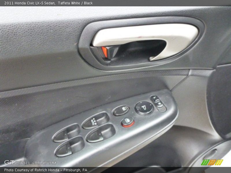 Taffeta White / Black 2011 Honda Civic LX-S Sedan
