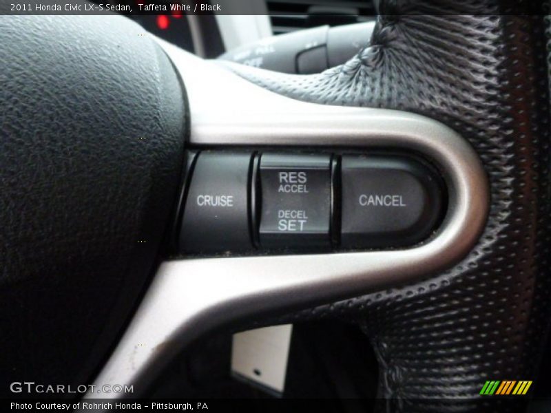 Taffeta White / Black 2011 Honda Civic LX-S Sedan