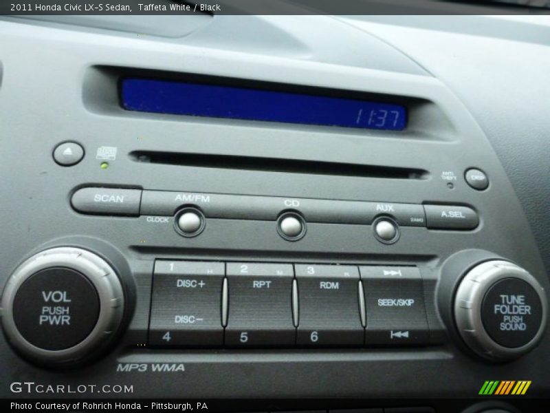 Taffeta White / Black 2011 Honda Civic LX-S Sedan