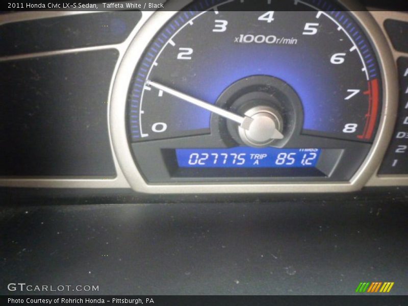 Taffeta White / Black 2011 Honda Civic LX-S Sedan