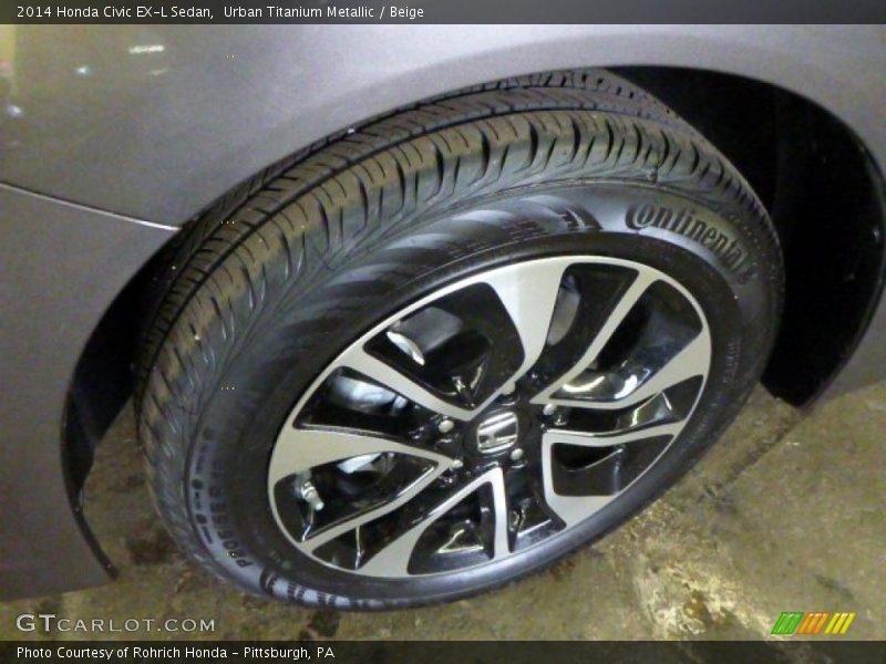 Urban Titanium Metallic / Beige 2014 Honda Civic EX-L Sedan