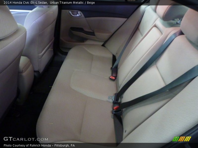 Urban Titanium Metallic / Beige 2014 Honda Civic EX-L Sedan