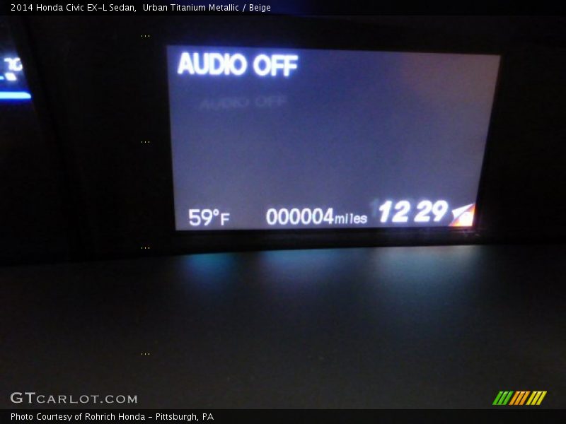 Urban Titanium Metallic / Beige 2014 Honda Civic EX-L Sedan