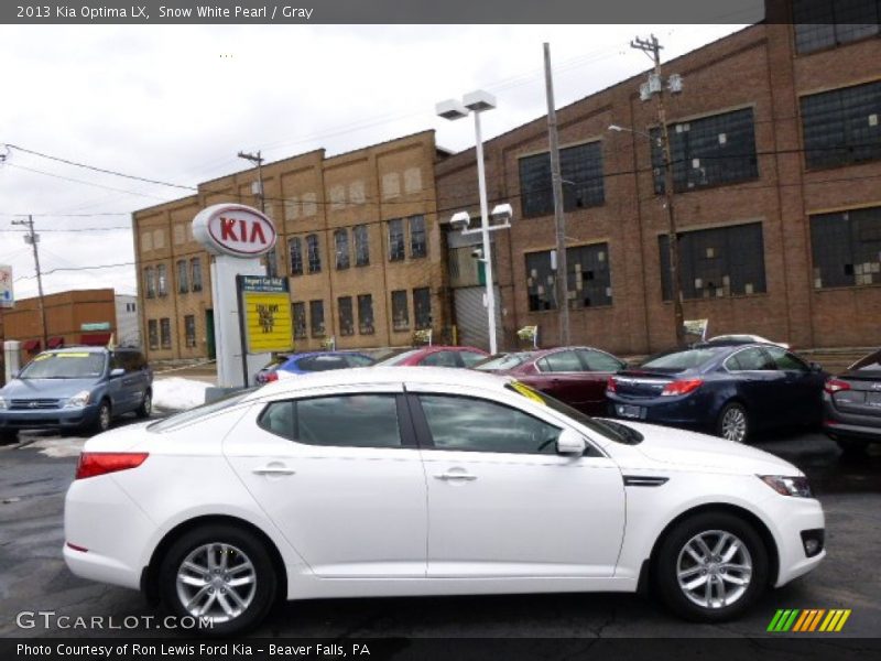 Snow White Pearl / Gray 2013 Kia Optima LX