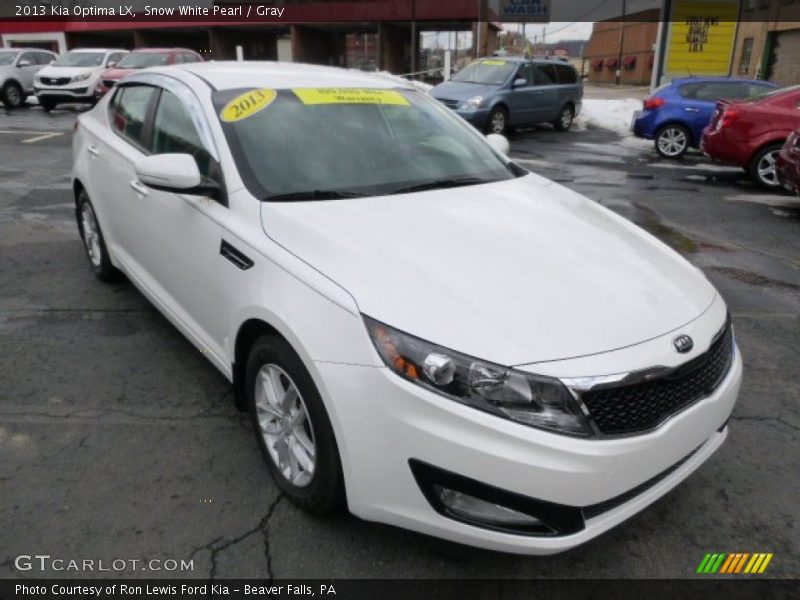 Snow White Pearl / Gray 2013 Kia Optima LX