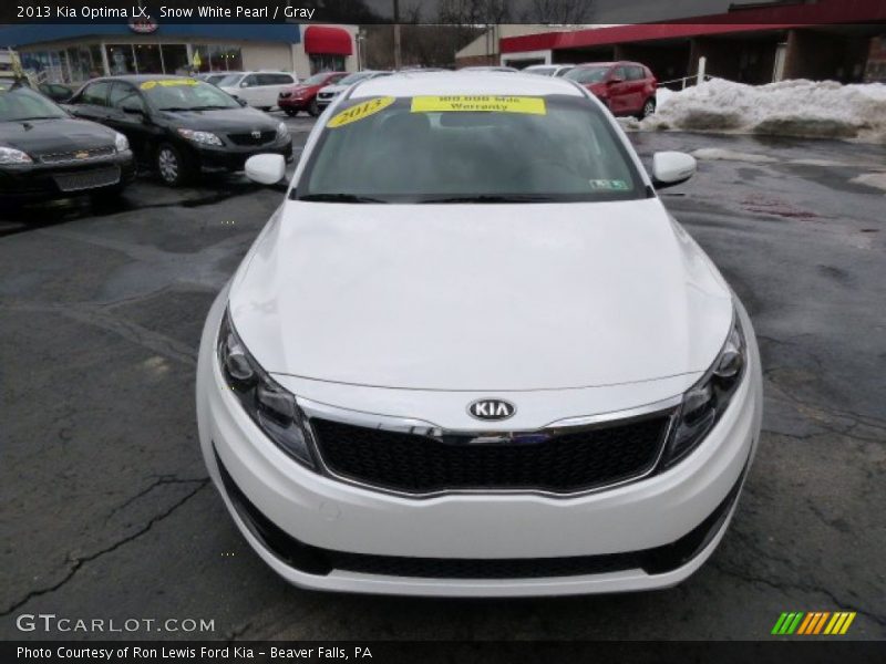 Snow White Pearl / Gray 2013 Kia Optima LX