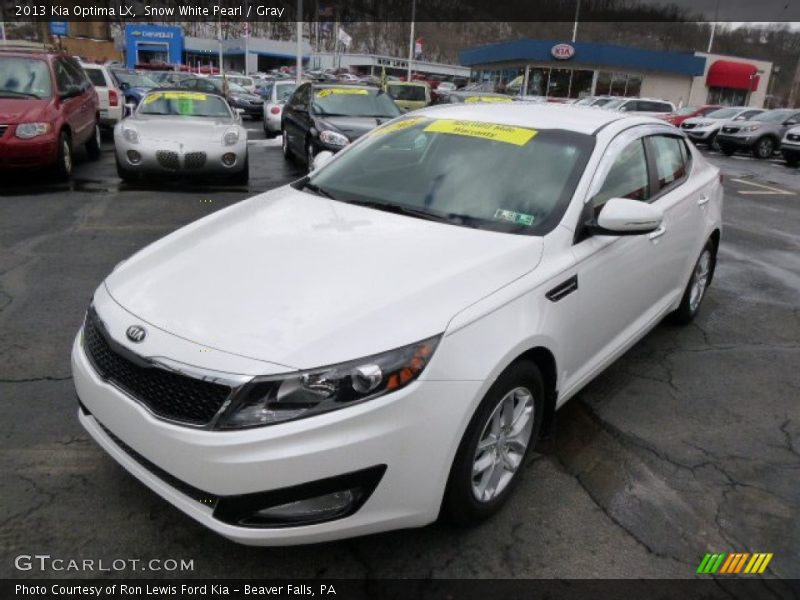 Snow White Pearl / Gray 2013 Kia Optima LX