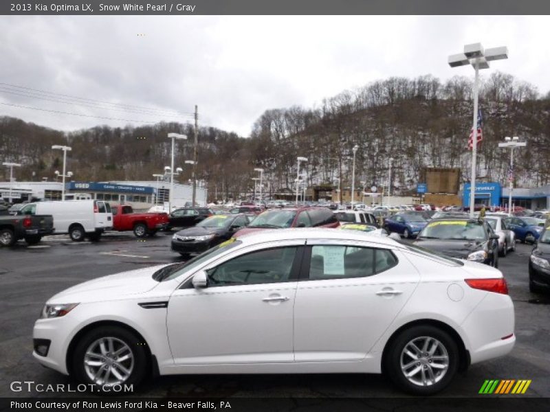 Snow White Pearl / Gray 2013 Kia Optima LX