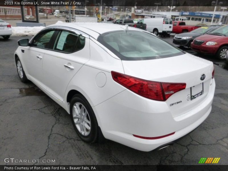 Snow White Pearl / Gray 2013 Kia Optima LX