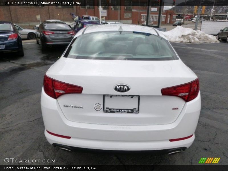 Snow White Pearl / Gray 2013 Kia Optima LX