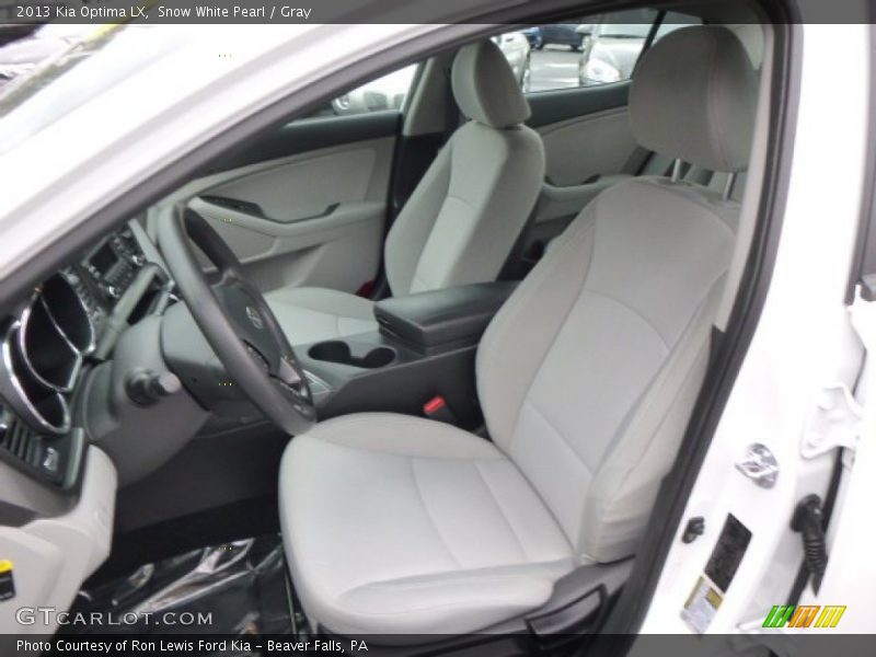 Snow White Pearl / Gray 2013 Kia Optima LX