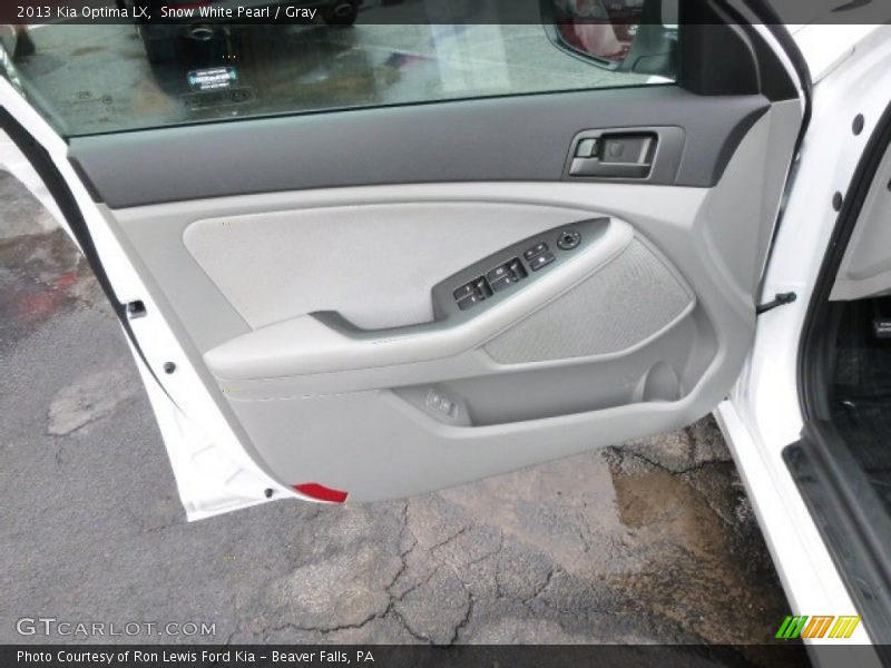 Snow White Pearl / Gray 2013 Kia Optima LX