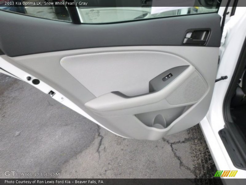 Snow White Pearl / Gray 2013 Kia Optima LX