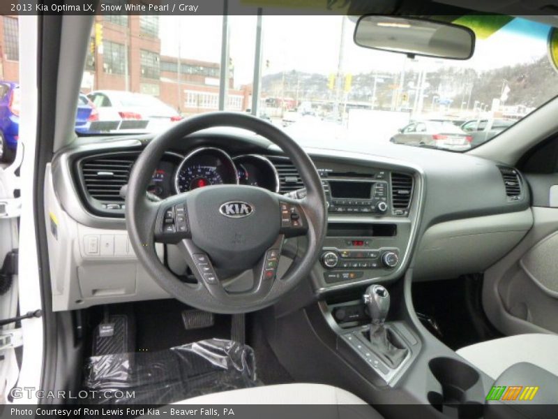 Snow White Pearl / Gray 2013 Kia Optima LX