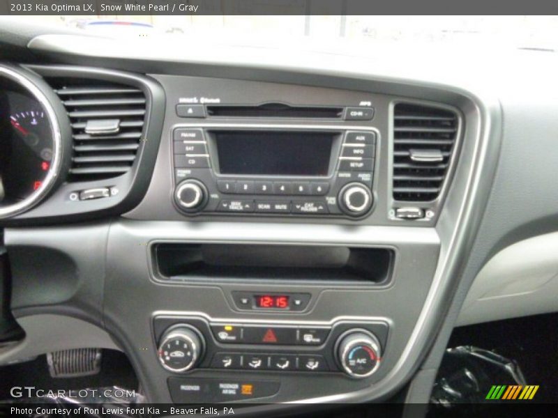 Snow White Pearl / Gray 2013 Kia Optima LX