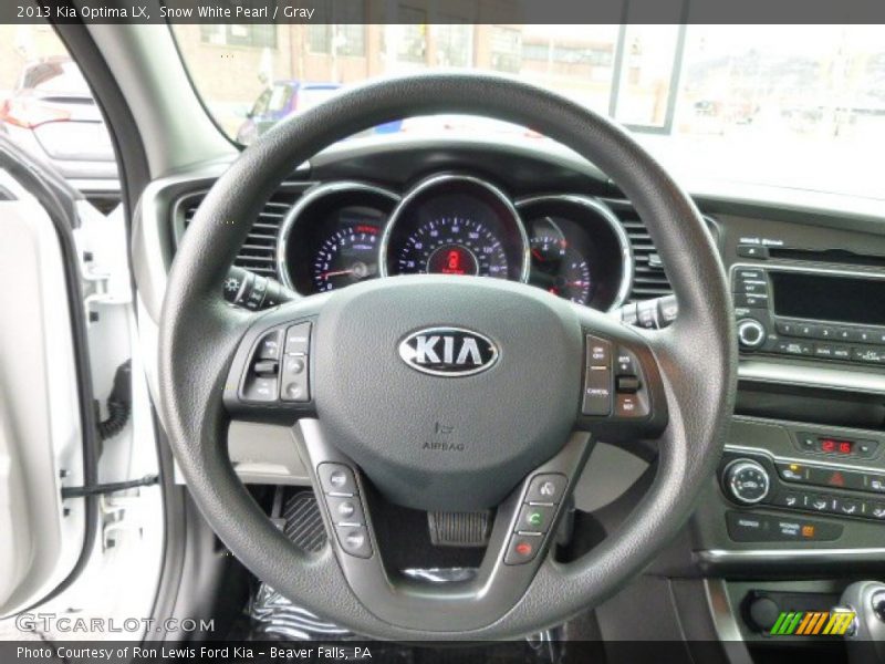 Snow White Pearl / Gray 2013 Kia Optima LX